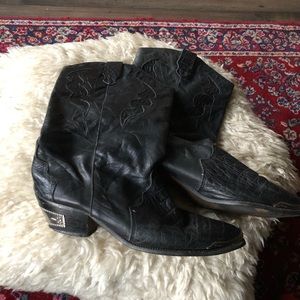 Black cowboy boots